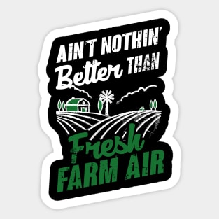 Fresh Farm Air (white) Sticker